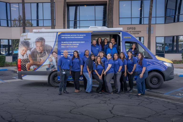 Our Community Outreach Branch team brings Medi-Cal, CalFresh, and CalWORKs assistance and other Self-Sufficiency programs directly to the community with our mobile outreach van!