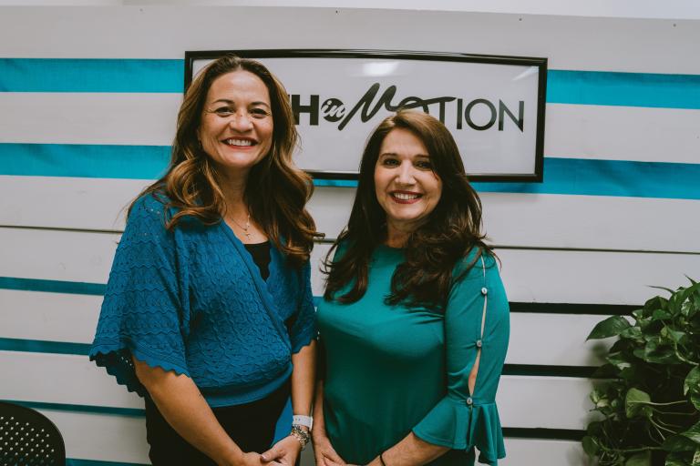 Faith in Motion Manager Irene Capen (left) with Noemi Amezcua, Foster Family Liaison, supporting faith-based foster families in Riverside County