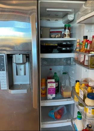 A refrigerator without power at a Riverside County business. (Photo courtesy: Shane Reichardt, Public Information Officer II, Riverside County Emergency Management Department)  